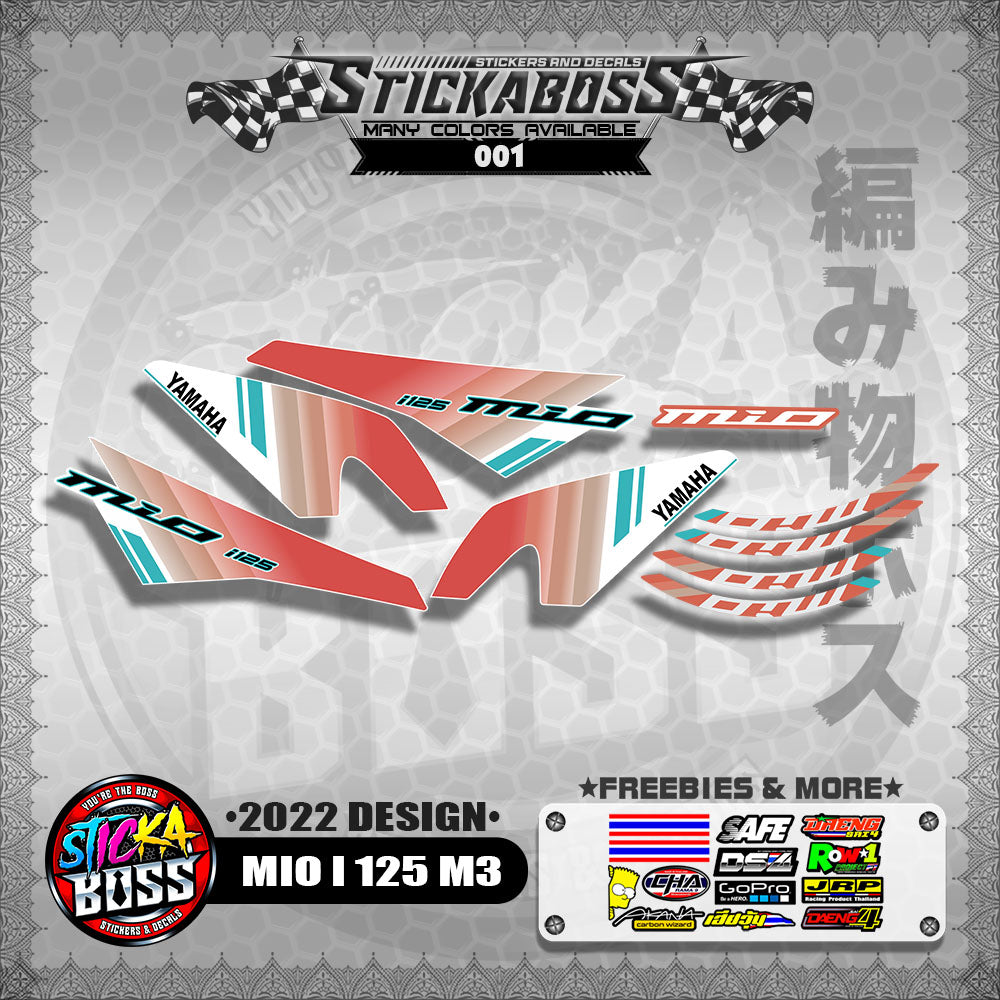 MIO I 125 M3 STOCK DECALS (2022 DESIGN)【WITH FREEBIES】