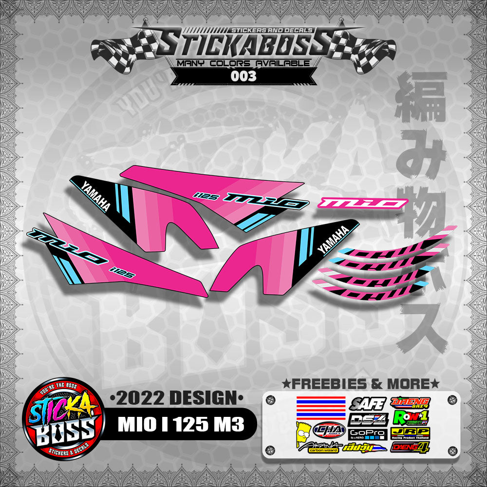 MIO I 125 M3 STOCK DECALS (2022 DESIGN)【WITH FREEBIES】