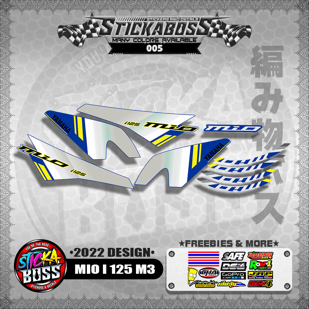 MIO I 125 M3 STOCK DECALS (2022 DESIGN)【WITH FREEBIES】