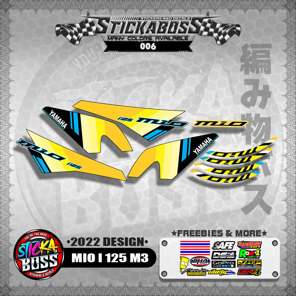 MIO I 125 M3 STOCK DECALS (2022 DESIGN)【WITH FREEBIES】