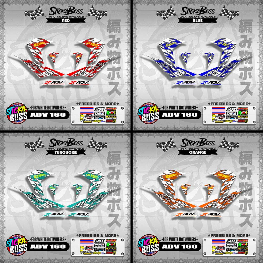 ADV 160 DECALS ( FOR WHITE HOTWHEELS )【WITH FREEBIES】