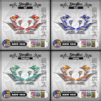 ADV 160 DECALS ( FOR WHITE HOTWHEELS )【WITH FREEBIES】