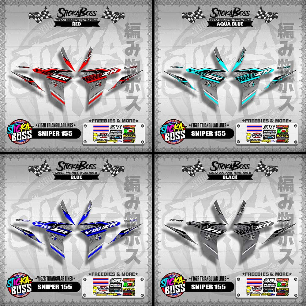 SNIPER 155 DECALS ( Y16ZR TRIANGULAR LINES )【WITH FREEBIES】