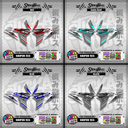 SNIPER 155 DECALS ( Y16ZR TRIANGULAR LINES )【WITH FREEBIES】