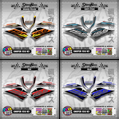 SNIPER 155 V2 DECALS ( 2023 RC EDITION )【WITH FREEBIES】