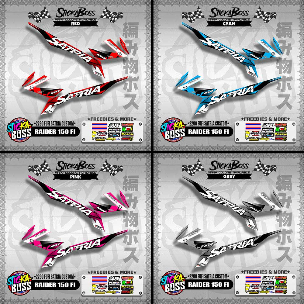 RAIDER 150 FI DECALS ( 2290 FUFI SATRIA CUSTOM )【WITH FREEBIES】