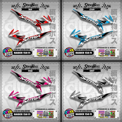 RAIDER 150 FI DECALS ( 2290 FUFI SATRIA CUSTOM )【WITH FREEBIES】