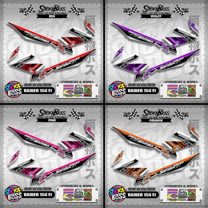 RAIDER 150 FI DECALS ( FOR WHITE NEW SATRIA CYBERTECH )【WITH FREEBIES】