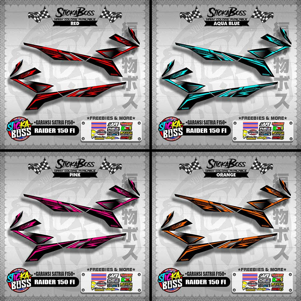 RAIDER 150 FI DECALS ( GARANSI SATRIA F150 )【WITH FREEBIES】