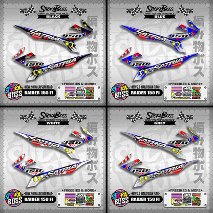 RAIDER 150 FI DECALS  ( NEW 2.0 MALAYSIAN FLAG )【WITH FREEBIES】