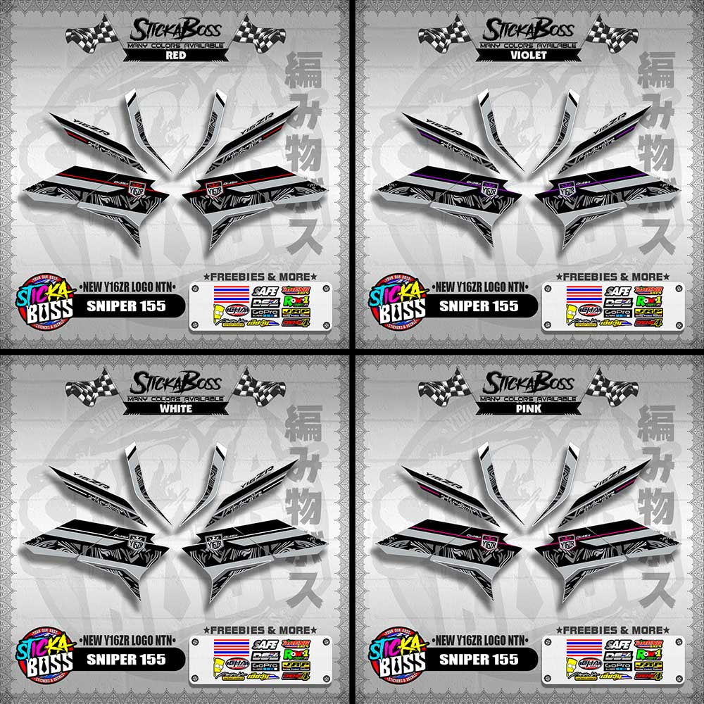 SNIPER 155 DECALS ( NEW Y16ZR LOGO NTN )【WITH FREEBIES】