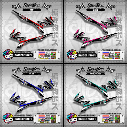 RAIDER 150 FI DECALS ( STFIM008 SATRIA STRIPING )【WITH FREEBIES】