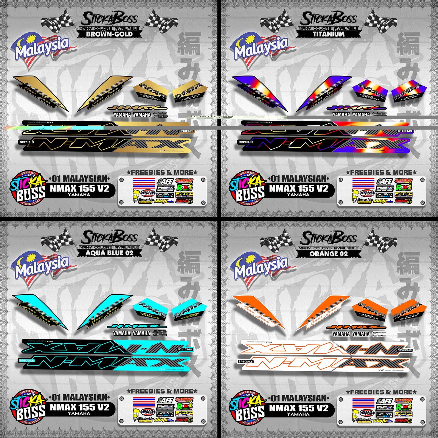 NMAX 155 V2 DECALS ( 01 MALAYSIAN ) 【WITH FREEBIES】