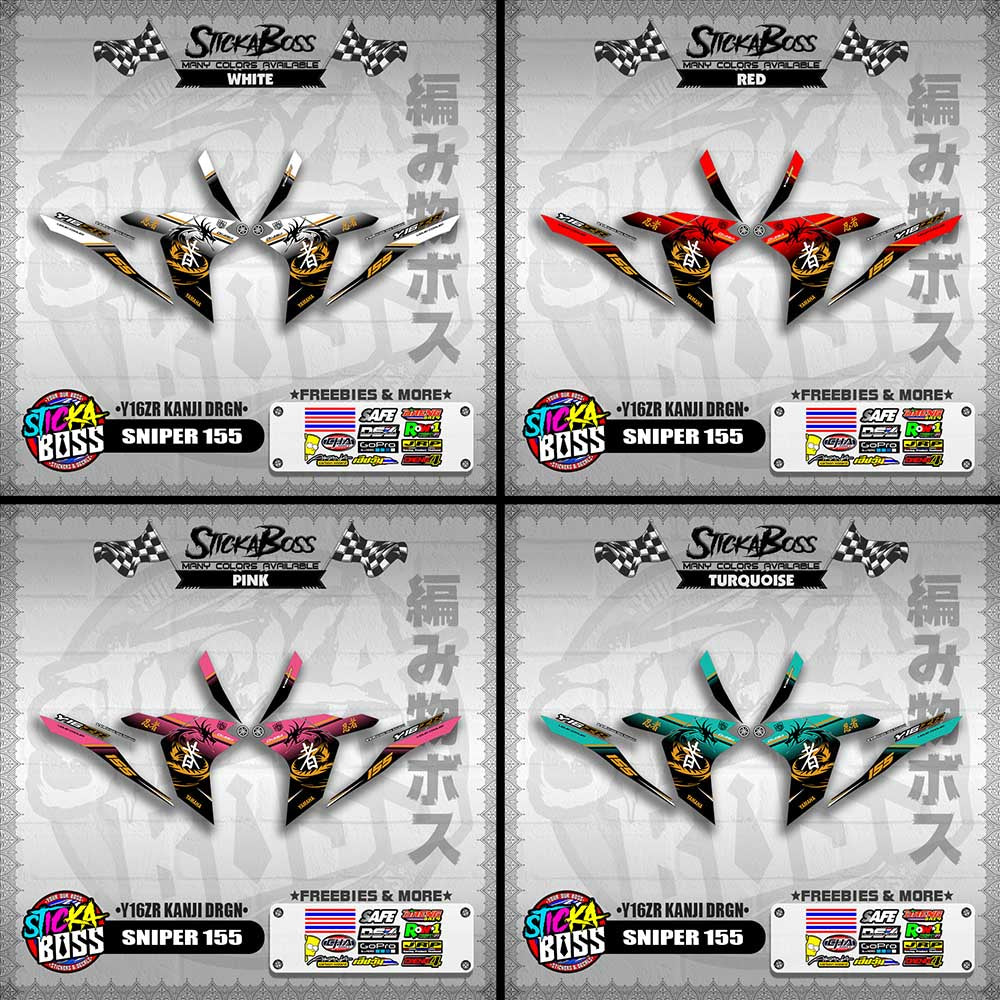 SNIPER 155 DECALS ( Y16ZR KANJI DRGN )【WITH FREEBIES】