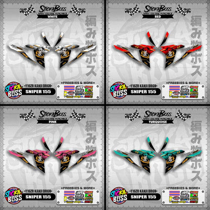 SNIPER 155 DECALS ( Y16ZR KANJI DRGN )【WITH FREEBIES】