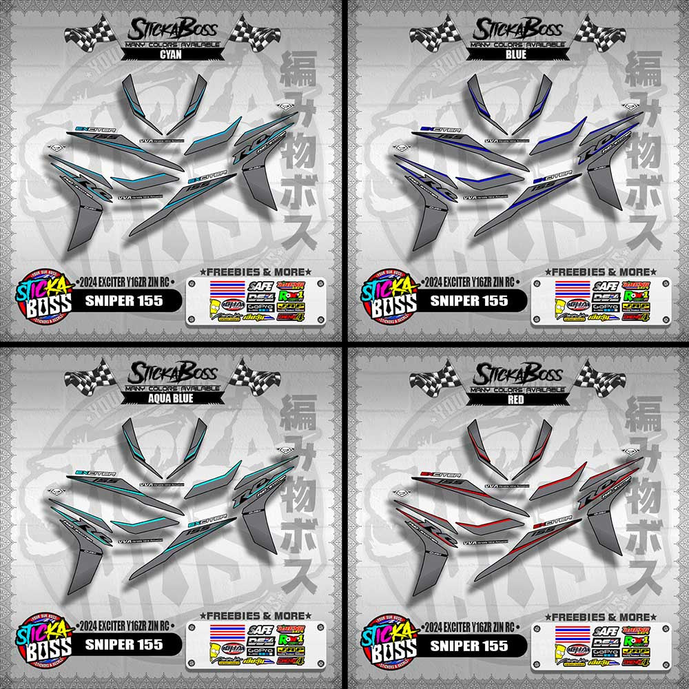 SNIPER 155 DECALS ( 2024 EXCITER Y16ZR ZIN RC )【WITH FREEBIES】