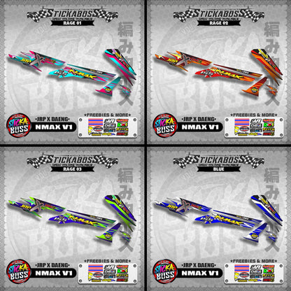 NMAX V1 STOCK DECALS ( JRP X DAENG )【WITH FREEBIES】