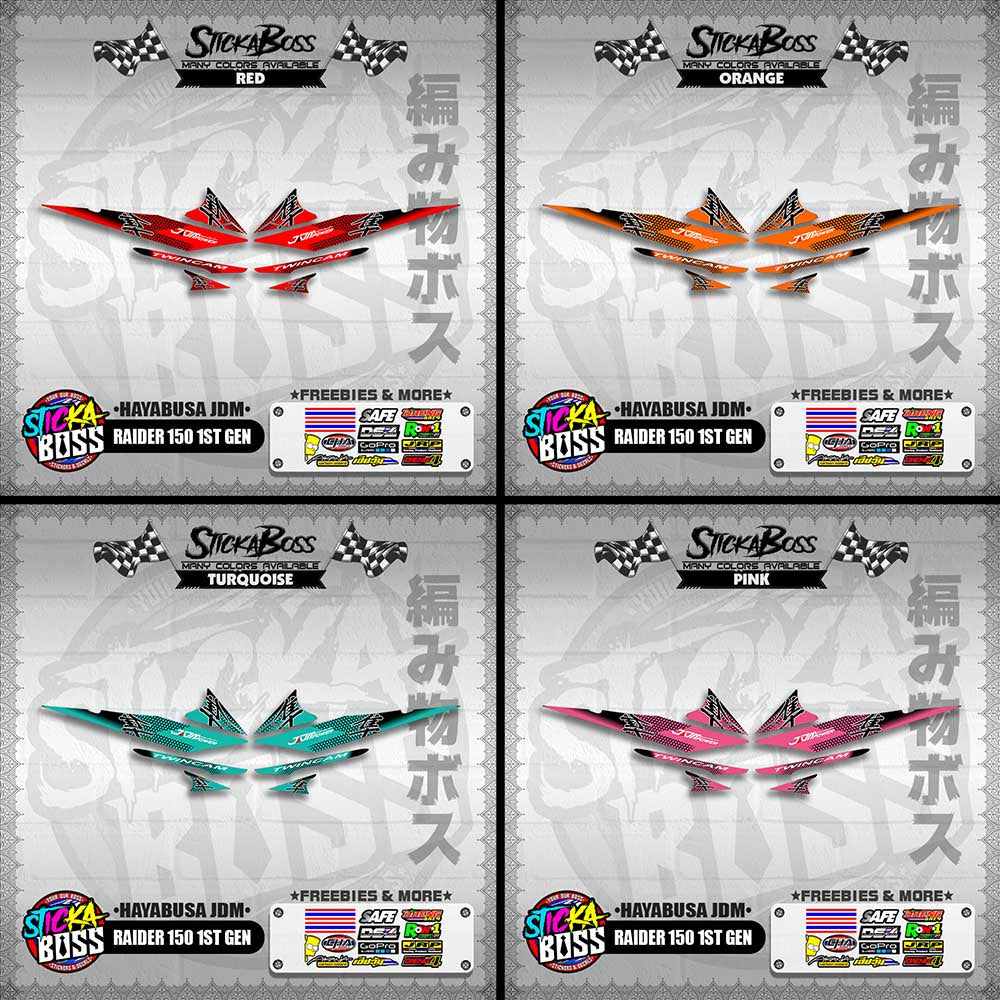 RAIDER 150 1ST GEN DECALS ( HAYABUSA JDM )【WITH FREEBIES】