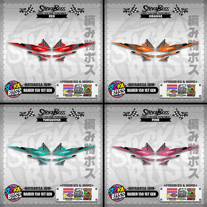 RAIDER 150 1ST GEN DECALS ( HAYABUSA JDM )【WITH FREEBIES】