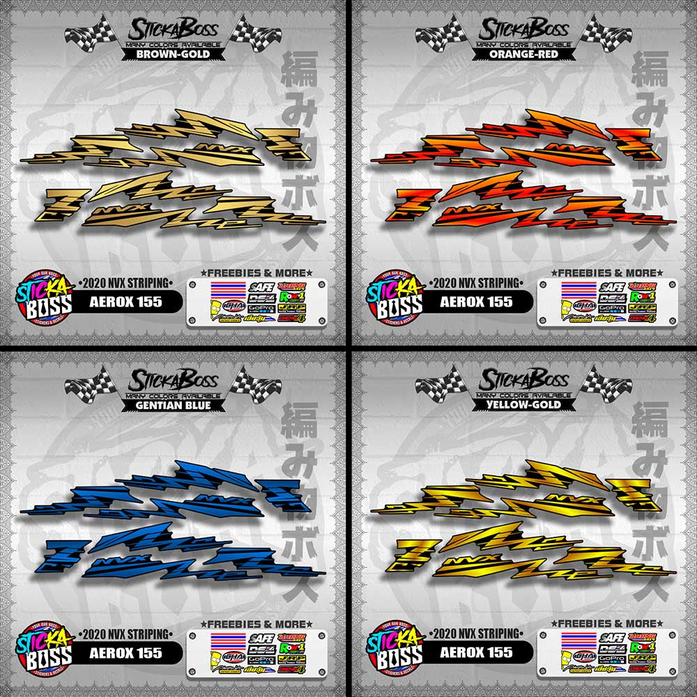 AEROX 155 DECALS ( 2020 NVX STRIPING )【WITH FREEBIES】