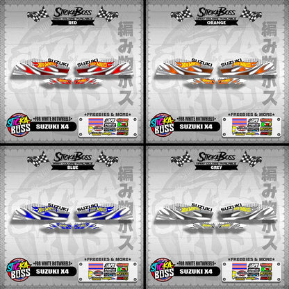 X4 DECALS ( FOR WHITE HOTWHEELS )【WITH FREEBIES】