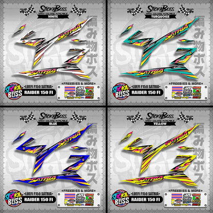 RAIDER 150 FI DECALS ( LUEFI F150 SATRIA )【WITH FREEBIES】