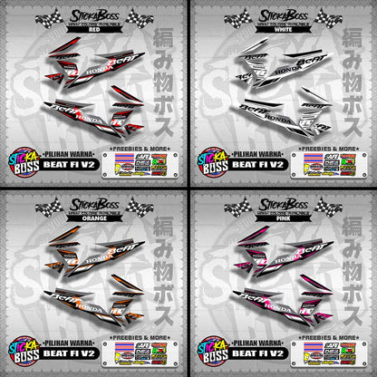 BEAT FI V2 MALAYSIAN DECALS ( PILIHAN WARNA )【WITH FREEBIES】