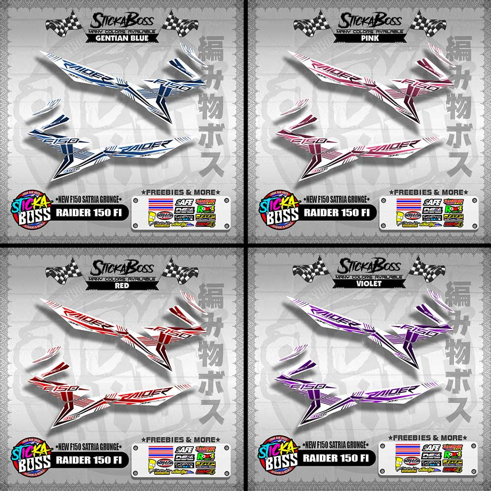 RAIDER 150 FI MALAYSIAN DECALS ( NEW F150 SATRIA GRUNGE )【WITH FREEBIES】