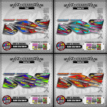 CLICK 125i / 150i V1 DECALS ( JRP X DAENG )【WITH FREEBIES】