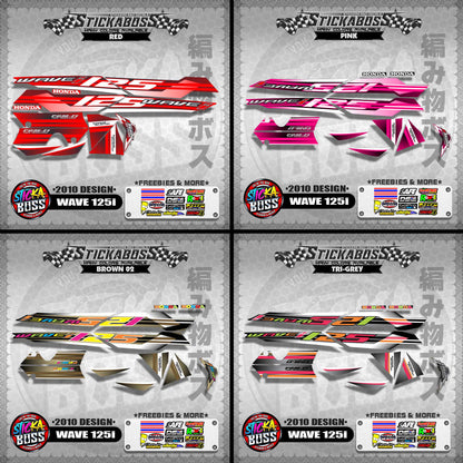 WAVE 125i STOCK DECALS ( 2010 DESIGN )【WITH FREEBIES】