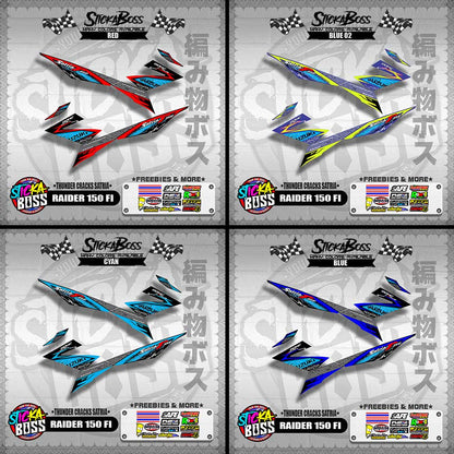 RAIDER 150 FI DECALS ( THUNDER CRACKS SATRIA )【WITH FREEBIES】