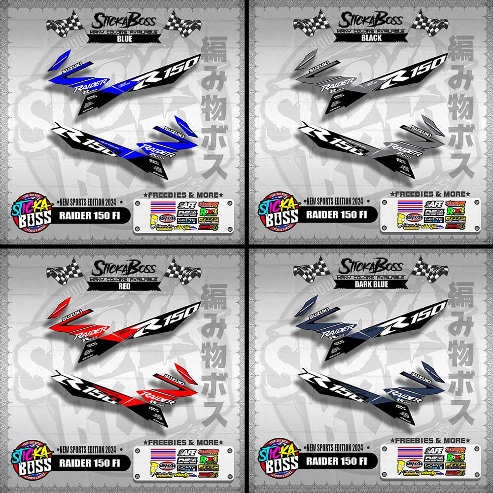 RAIDER 150 FI DECALS ( NEW SPORTS EDITION 2024 )【WITH FREEBIES】