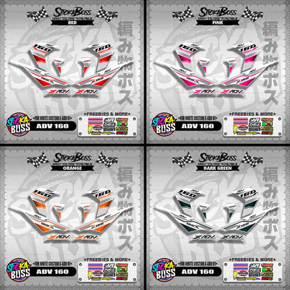 ADV 160 DECALS ( FOR WHITE CUSTOM X-ADV 01 )【WITH FREEBIES】