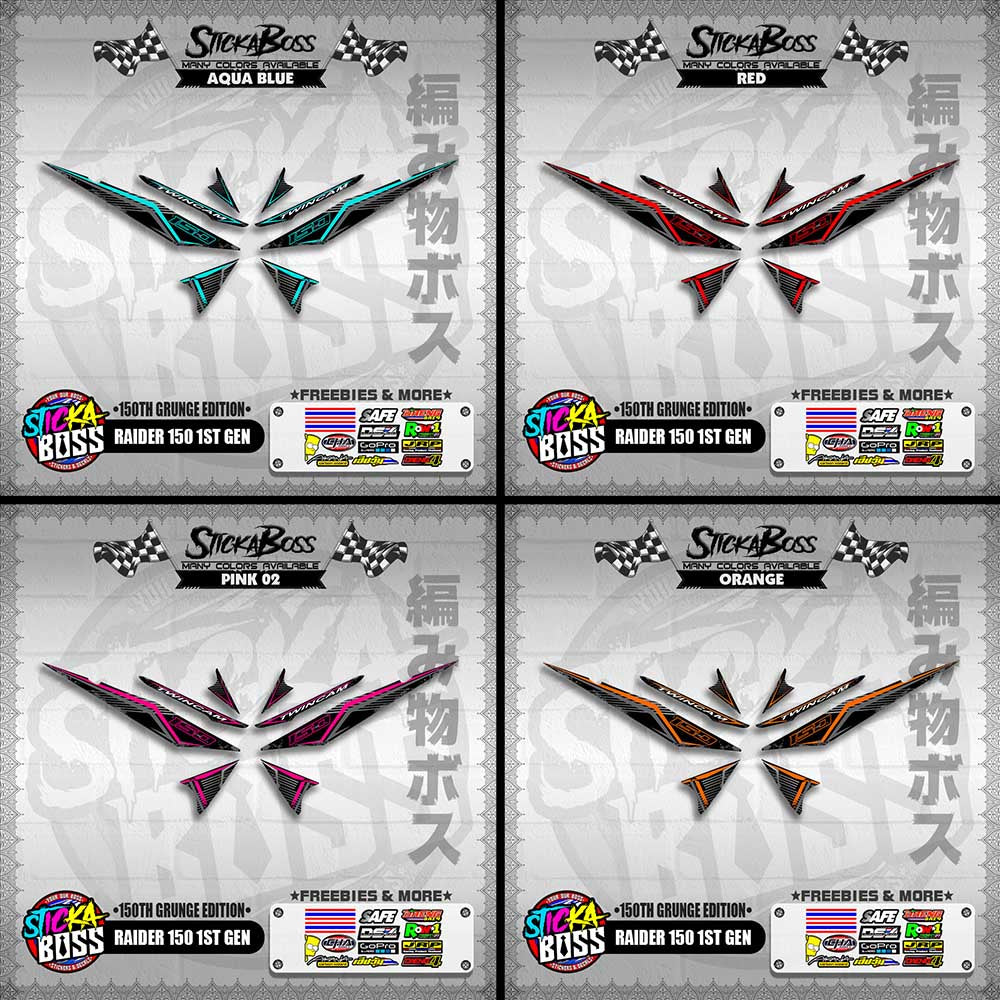 RAIDER 150 1ST GEN DECALS ( 150TH GRUNGE EDITION )【WITH FREEBIES】