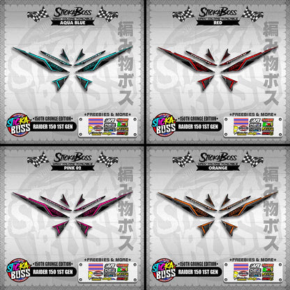 RAIDER 150 1ST GEN DECALS ( 150TH GRUNGE EDITION )【WITH FREEBIES】