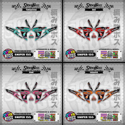 SNIPER 155 DECALS ( PETRONAS BARRACUDA EDITION )【WITH FREEBIES】