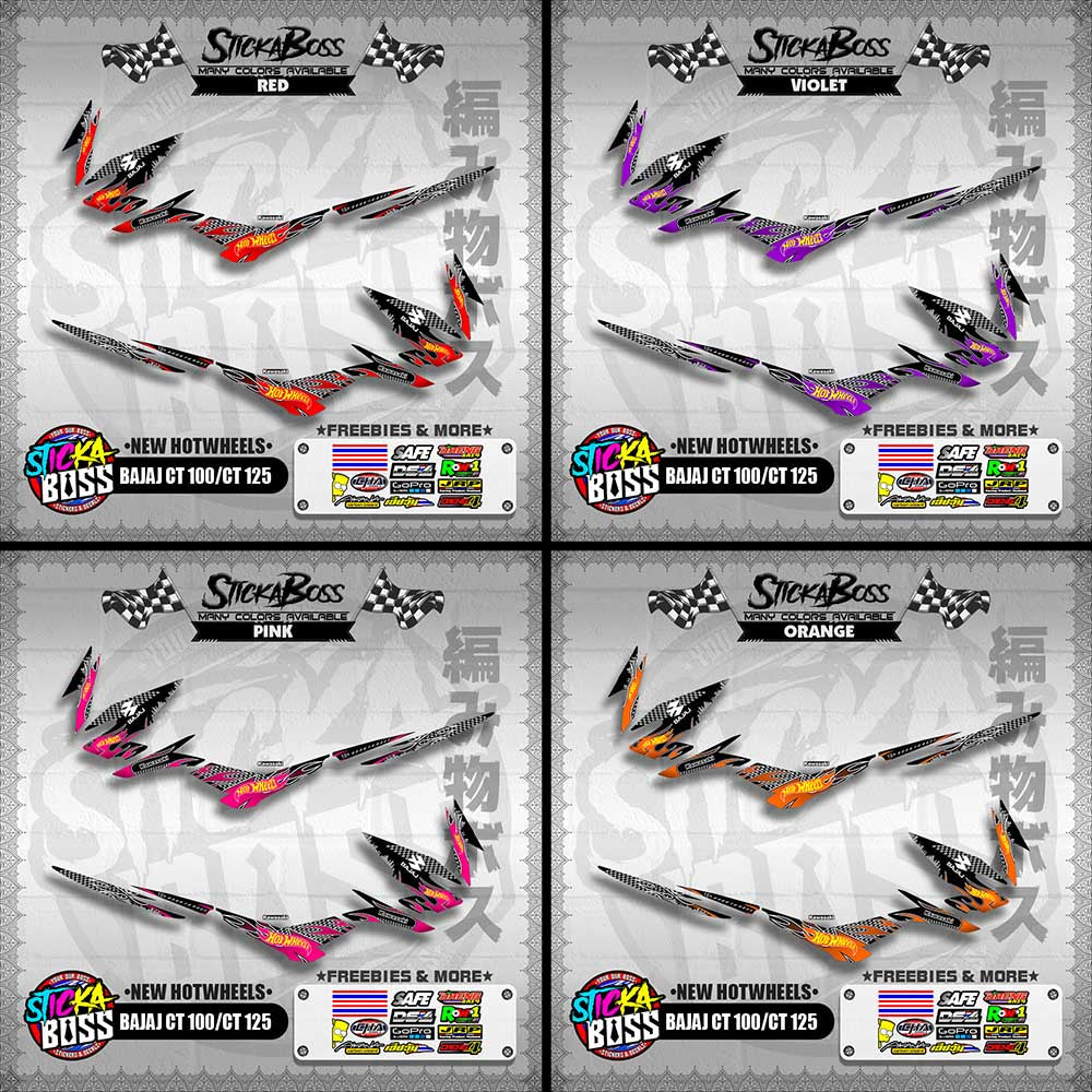 BAJAJ CT 100 / CT 125 DECALS ( NEW HOTWHEELS )【WITH FREEBIES】