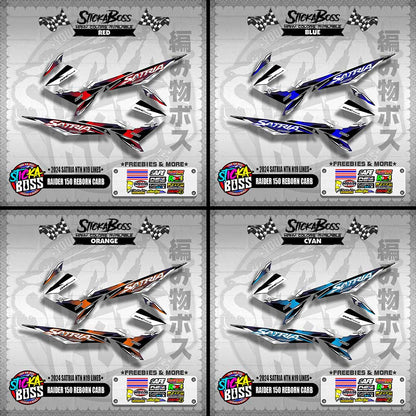 RAIDER 150 REBORN CARB DECALS ( 2024 SATRIA NTN N19 LINES )【WITH FREEBIES】