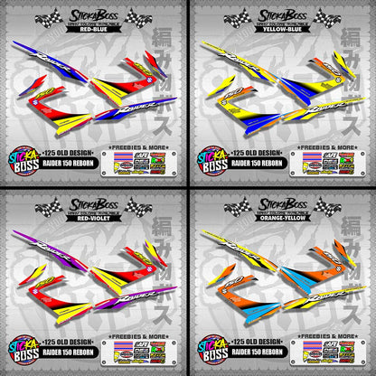 RAIDER 150 REBORN CARB DECALS ( 125 OLD DESIGN )【WITH FREEBIES】