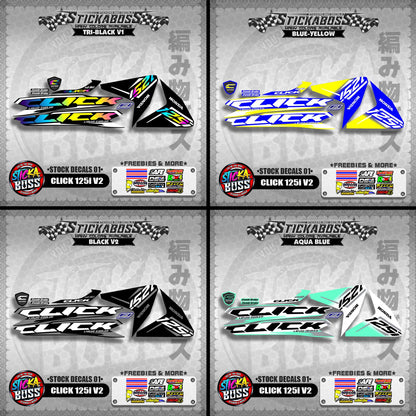 CLICK 125i V2 GAME CHANGER ( STOCK DECALS 01 )【WITH FREEBIES】