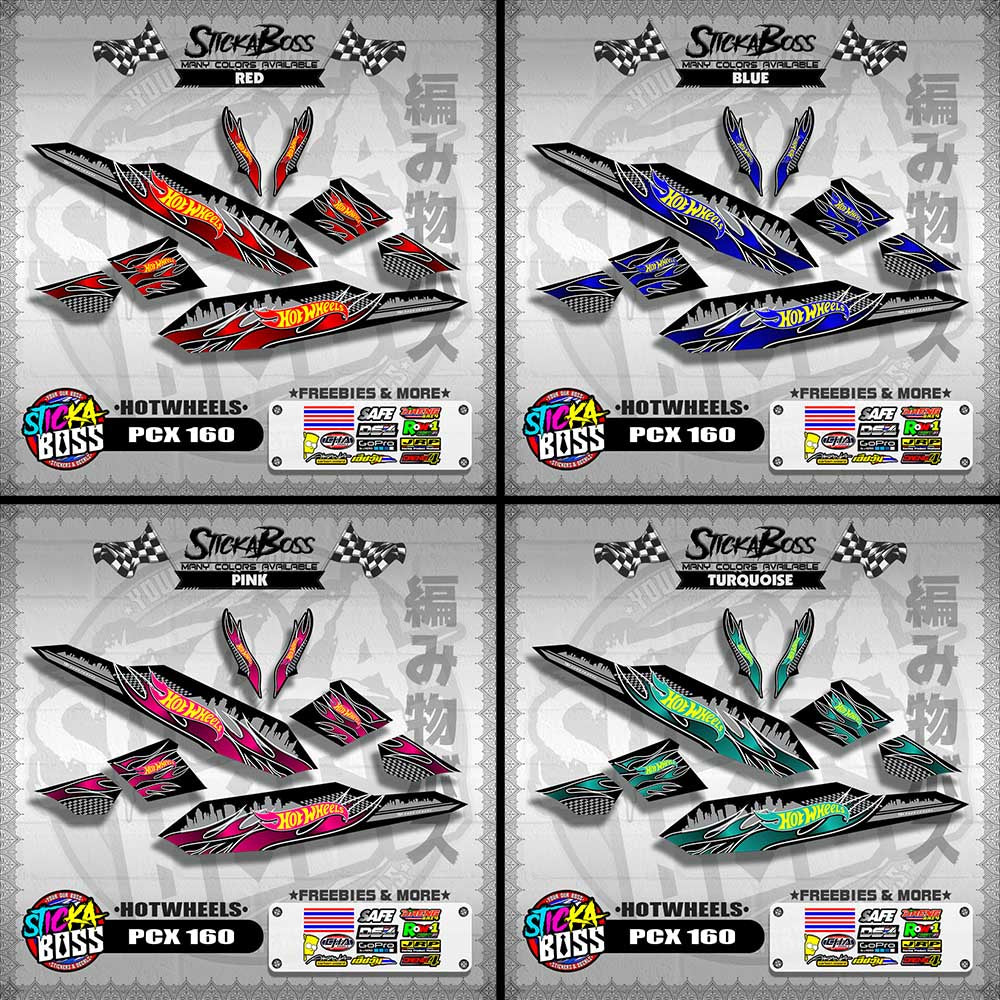 PCX 160 DECALS ( NEW HOTWHEELS )【WITH FREEBIES】