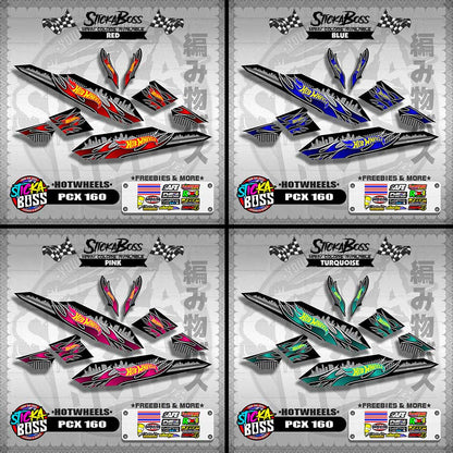 PCX 160 DECALS ( NEW HOTWHEELS )【WITH FREEBIES】