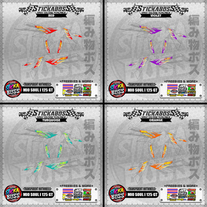 【PREMIUM UV PRINT】TRANSPARENT MIO SOUL I 125 GT DECALS ( TRANSPARENT HOTWHEELS )【WITH FREEBIES】