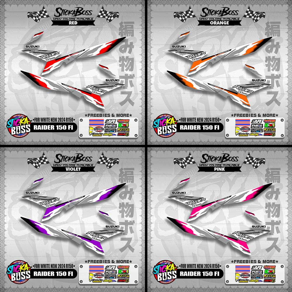 RAIDER 150 FI DECALS ( FOR WHITE NEW 2024 R150 )【WITH FREEBIES】