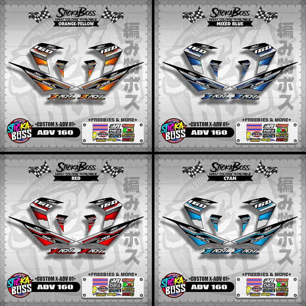 ADV 160 DECALS ( CUSTOM X-ADV 01 )【WITH FREEBIES】