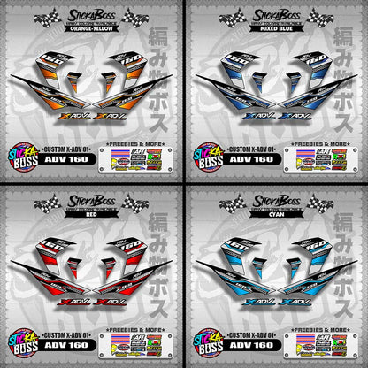 ADV 160 DECALS ( CUSTOM X-ADV 01 )【WITH FREEBIES】