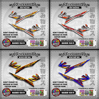 RAIDER 150 FI DECALS ( CHANGE NAME/CUSTOM NAME )【WITH FREEBIES】