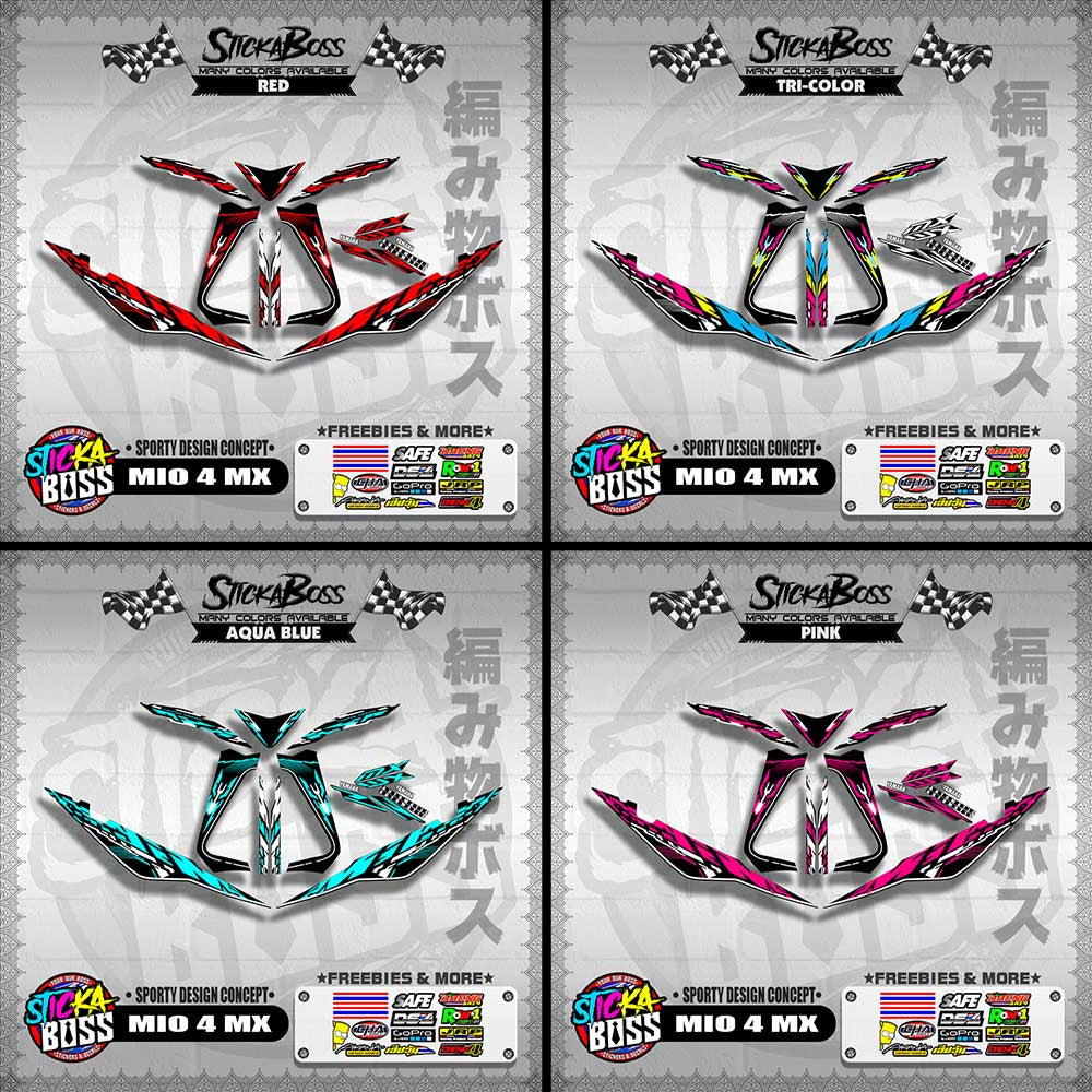 MIO 4 MX DECALS ( SPORTY DESIGN CONCEPT )【WITH FREEBIES】