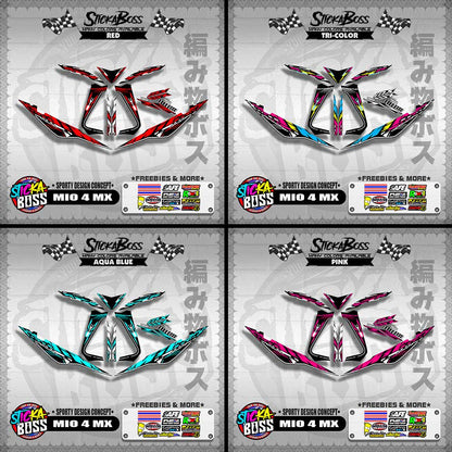 MIO 4 MX DECALS ( SPORTY DESIGN CONCEPT )【WITH FREEBIES】