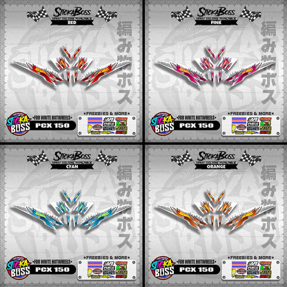 PCX 150 DECALS ( FOR WHITE HOTWHEELS )【WITH FREEBIES】